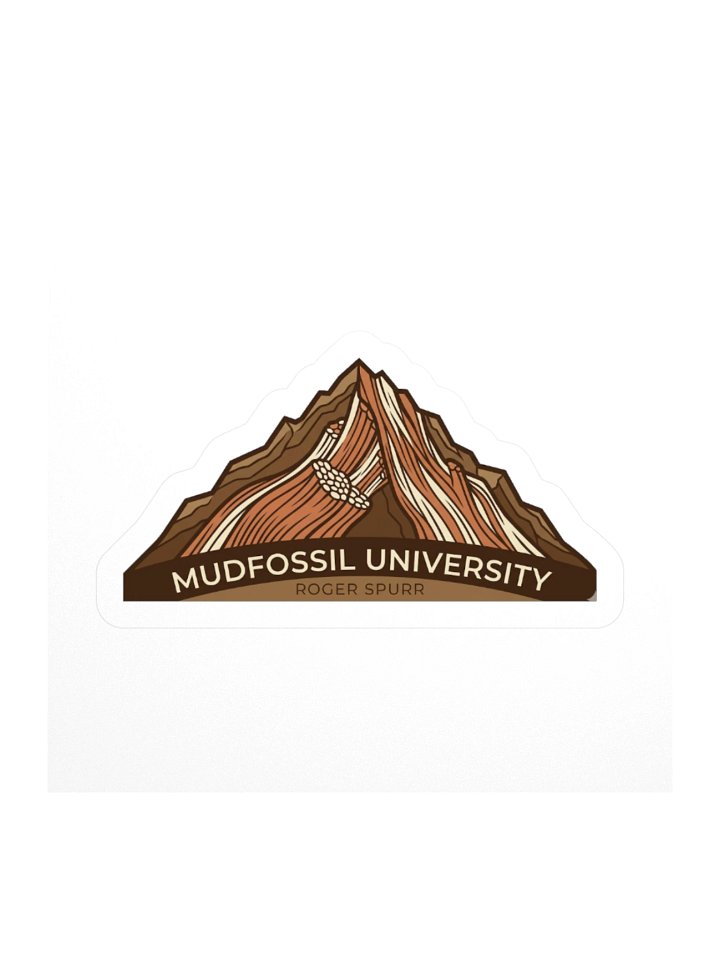 Mudfossil University Mountain Emblem Kiss Cut Sticker product image (1)