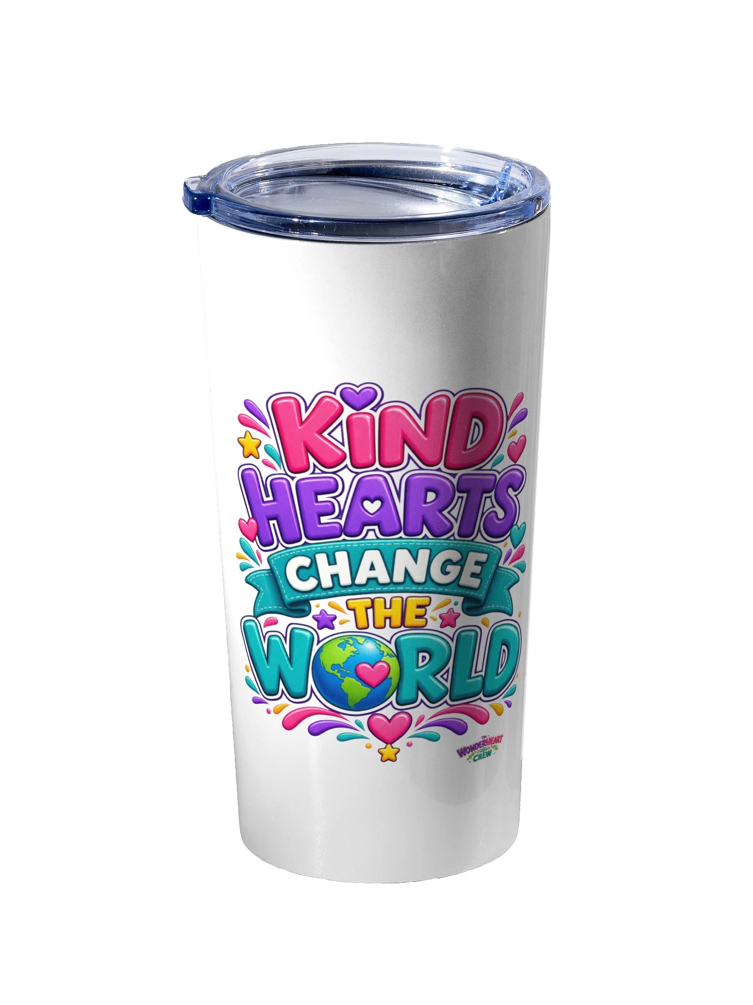 20oz Stainless Steel Inspirational Tumbler - Kind Hearts Change the World. product image (2)