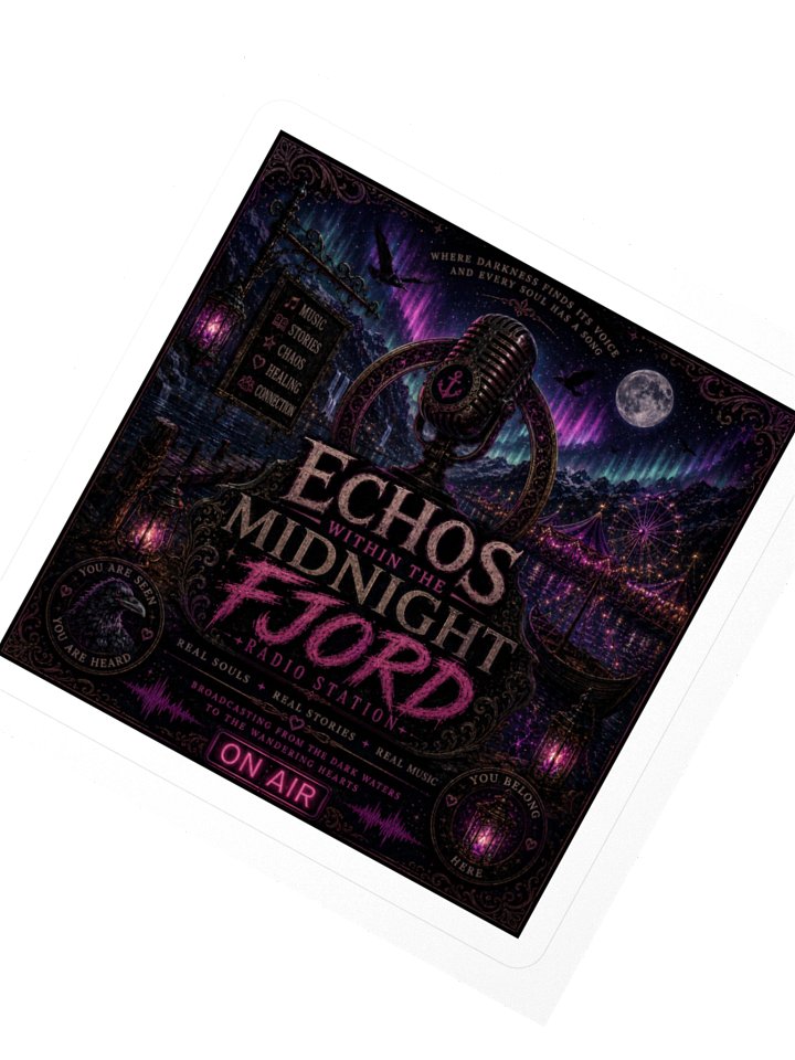 Echoes Within the Midnight Fjord Sticker product image (5)