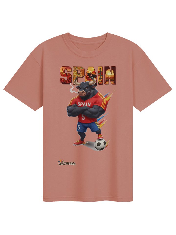Spain Bull Mascot Fan Art T-Shirt – Vibrant Culture & Football Streetwear product image (1)