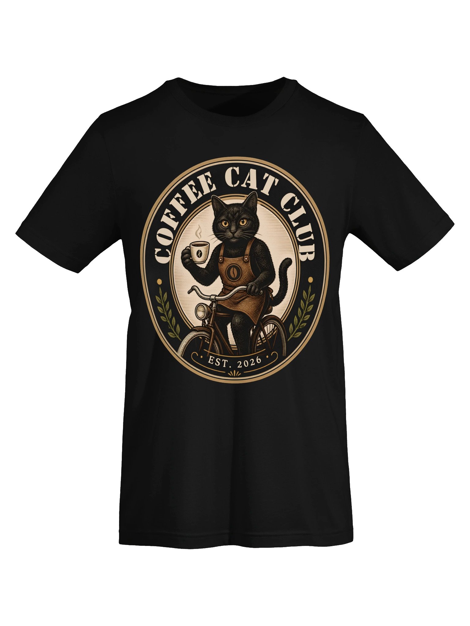 Vintage Black Cat Coffee T-Shirt | Retro Cat Cafe Shirt | Coffee Lover Gift | Cozy Coffee Club Tee | Cute Cat Graphic Shirt product image (35)