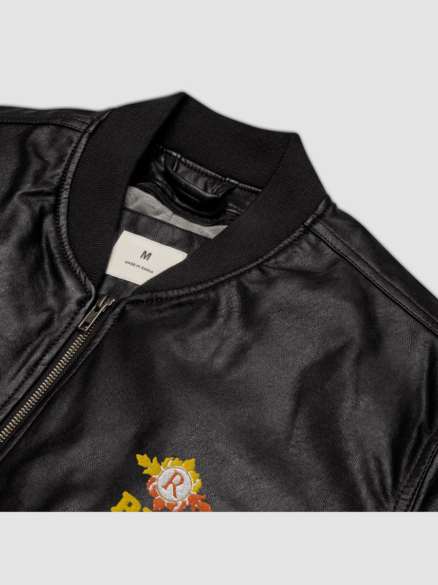 RNJ Faux Leather Bomber Jacket - Threadfast product image (8)