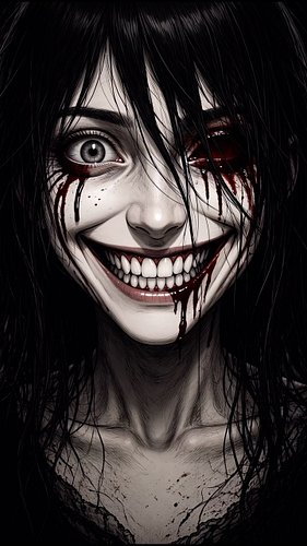 Smiling In The Dark 🎧 Angel Int3rrupt3d #animehorror #darkmusic #anime #angelint3rrupt3d