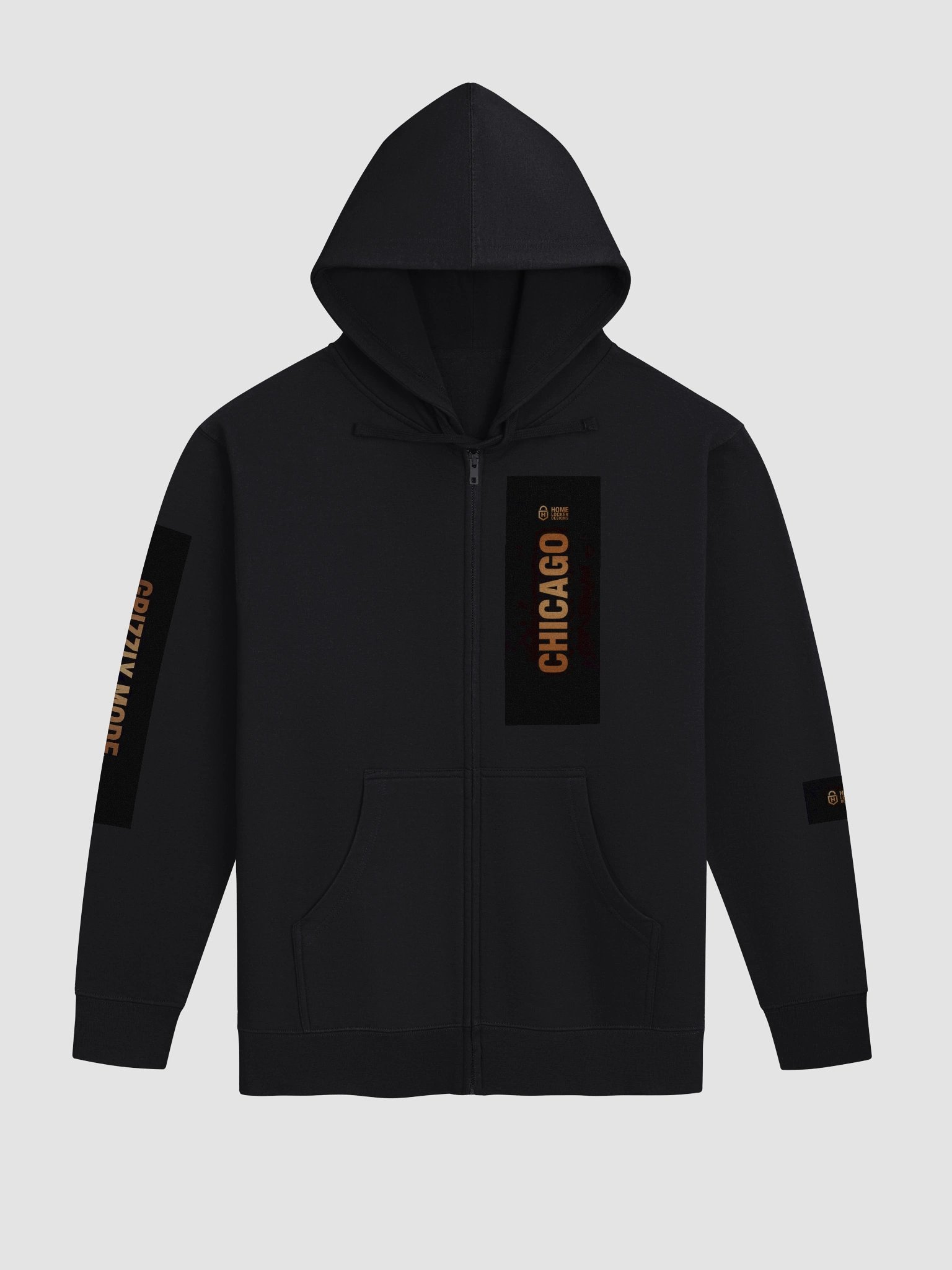 Grizzly Mode™ Premium Fleece Zip-Up Hoodie | Chicago | Football | Home Locker product image (3)