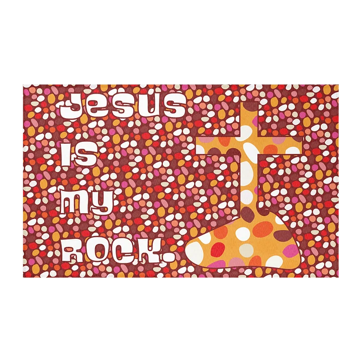 Jesus Is My Rock — Colorful Faith Area Rug product image (2)