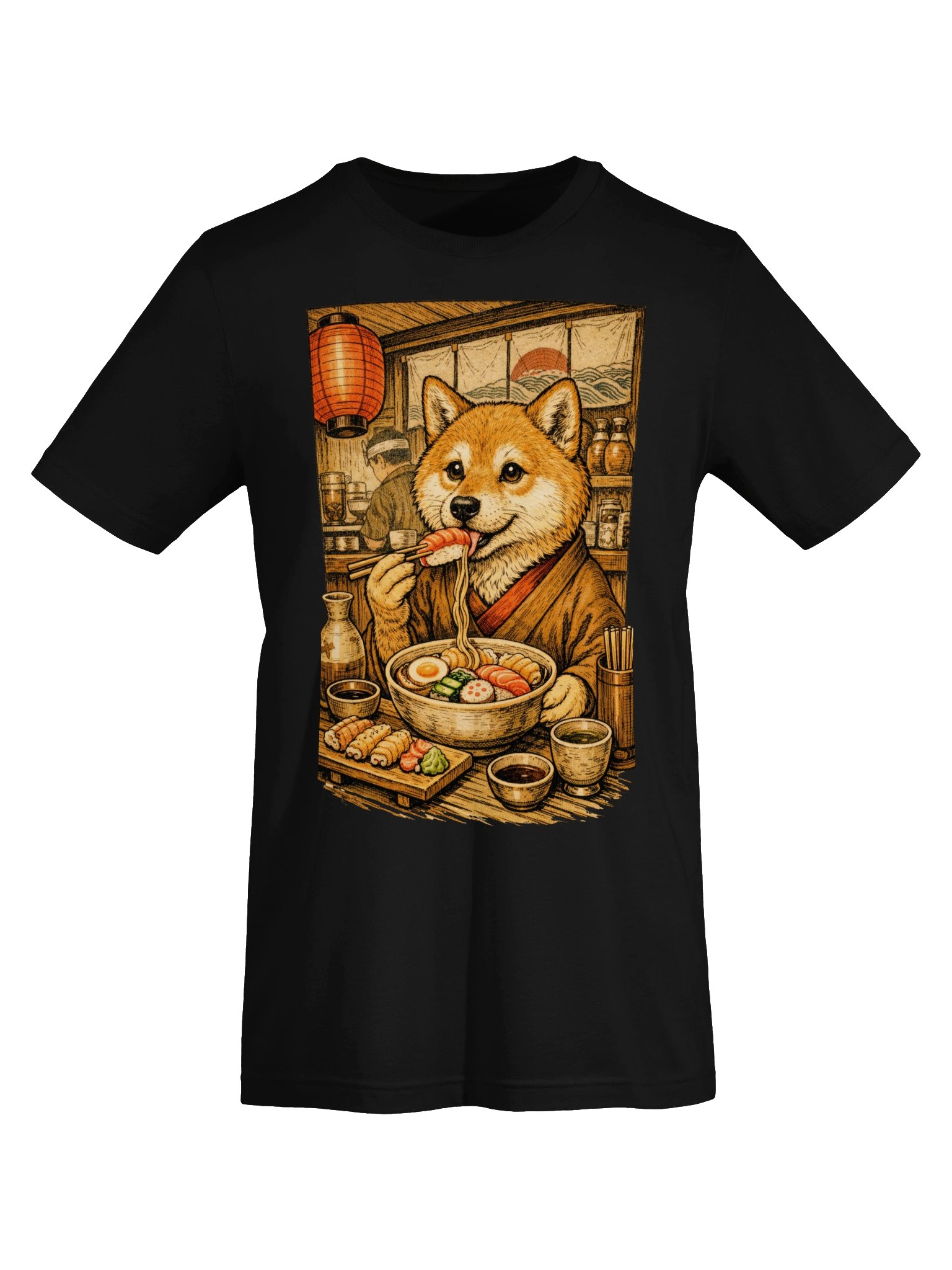 Shiba Inu Ramen T-Shirt - Vintage Japanese Foodie Dog Graphic Tee product image (32)
