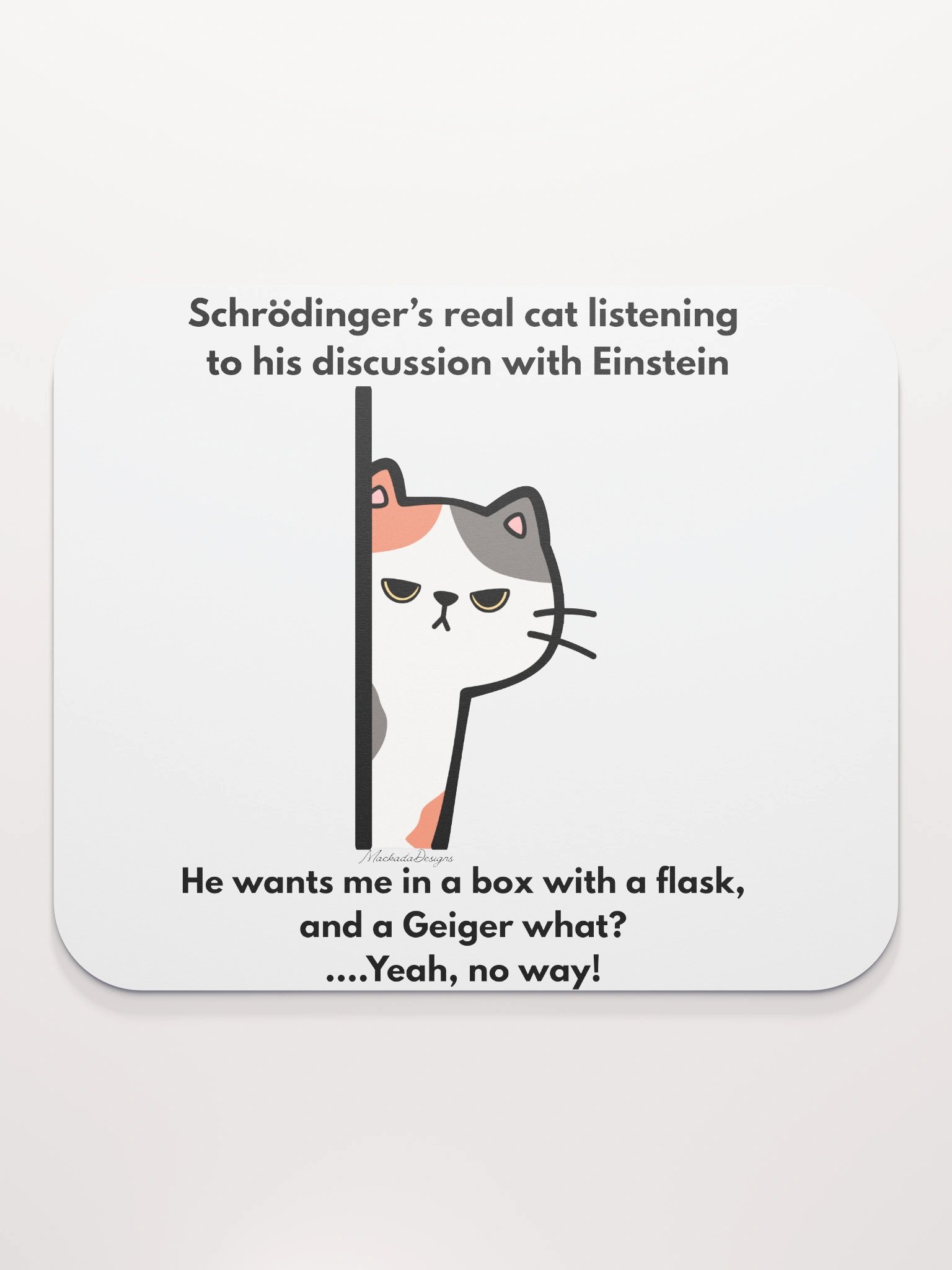 Unimpressed Cat Peek Mouse Pad product image (2)