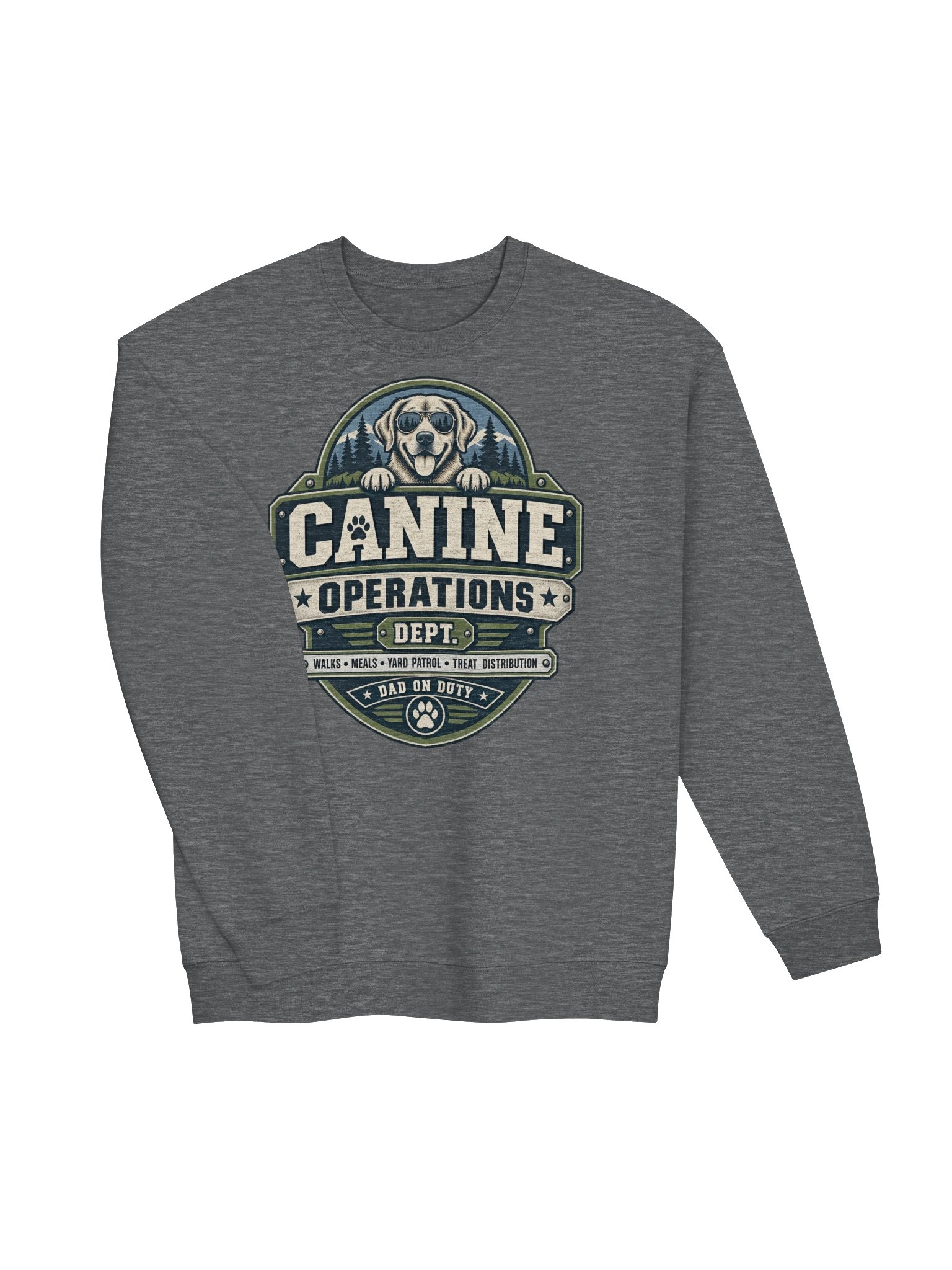 Canine Operations Dept. Crewneck Sweatshirt | Vintage Dog Dad Gift product image (16)