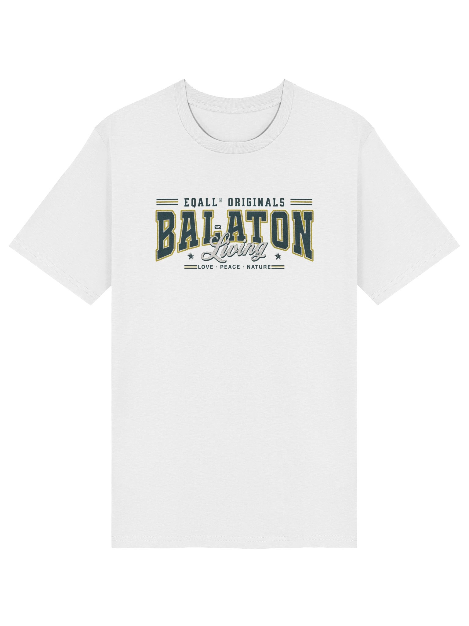 EQALL® Originals BALATONIQ Love Nature Organic Unisex ECO Tee / White Yellow Green product image (3)