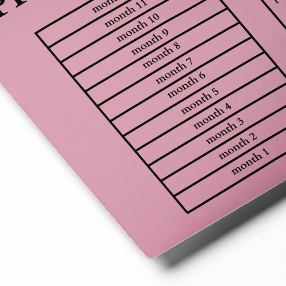 HIGHFALUTIN ANNUAL RENT TRACKER (black design 9) product image (2)