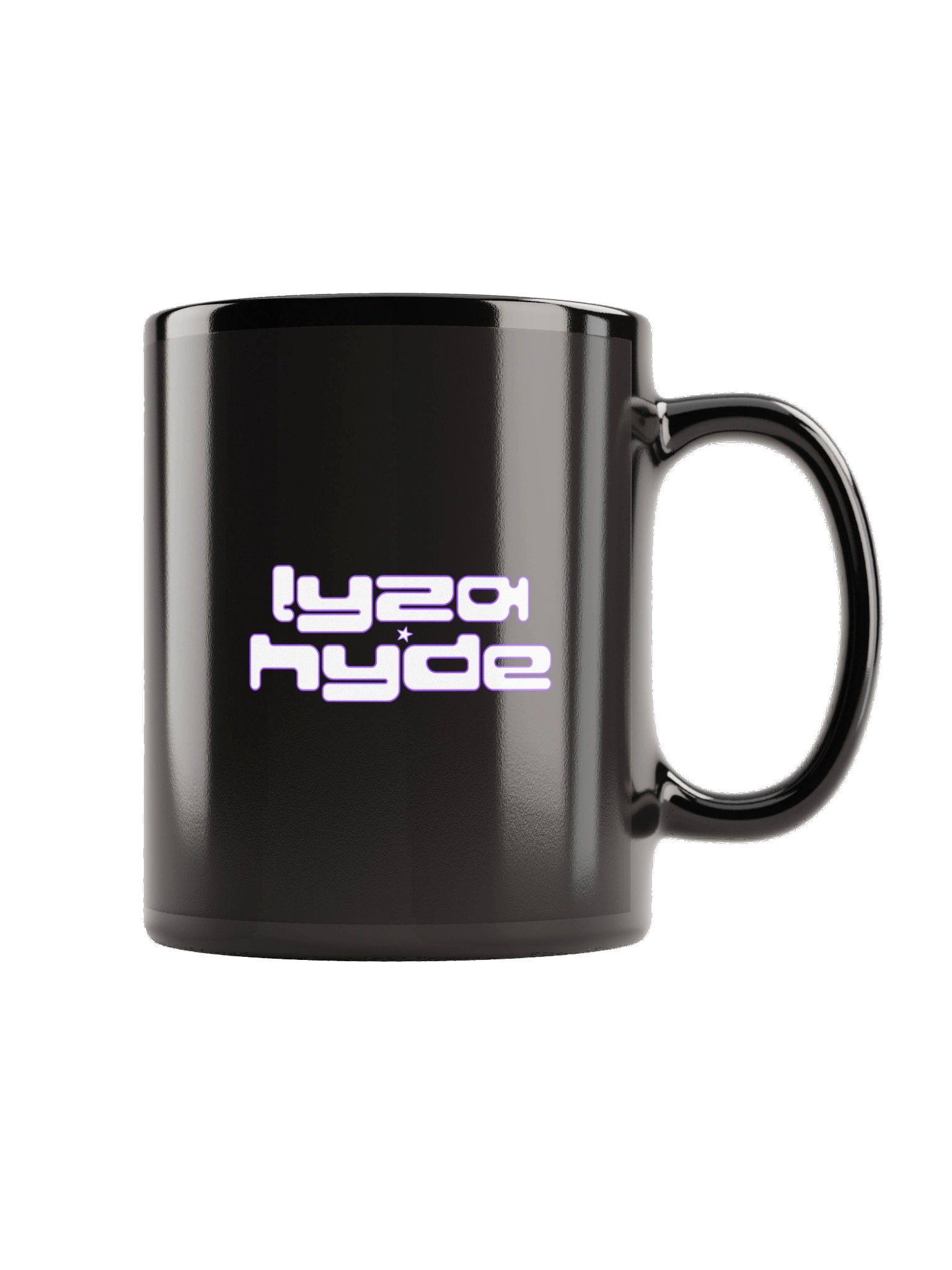 bubble logo black glossy mug product image (6)