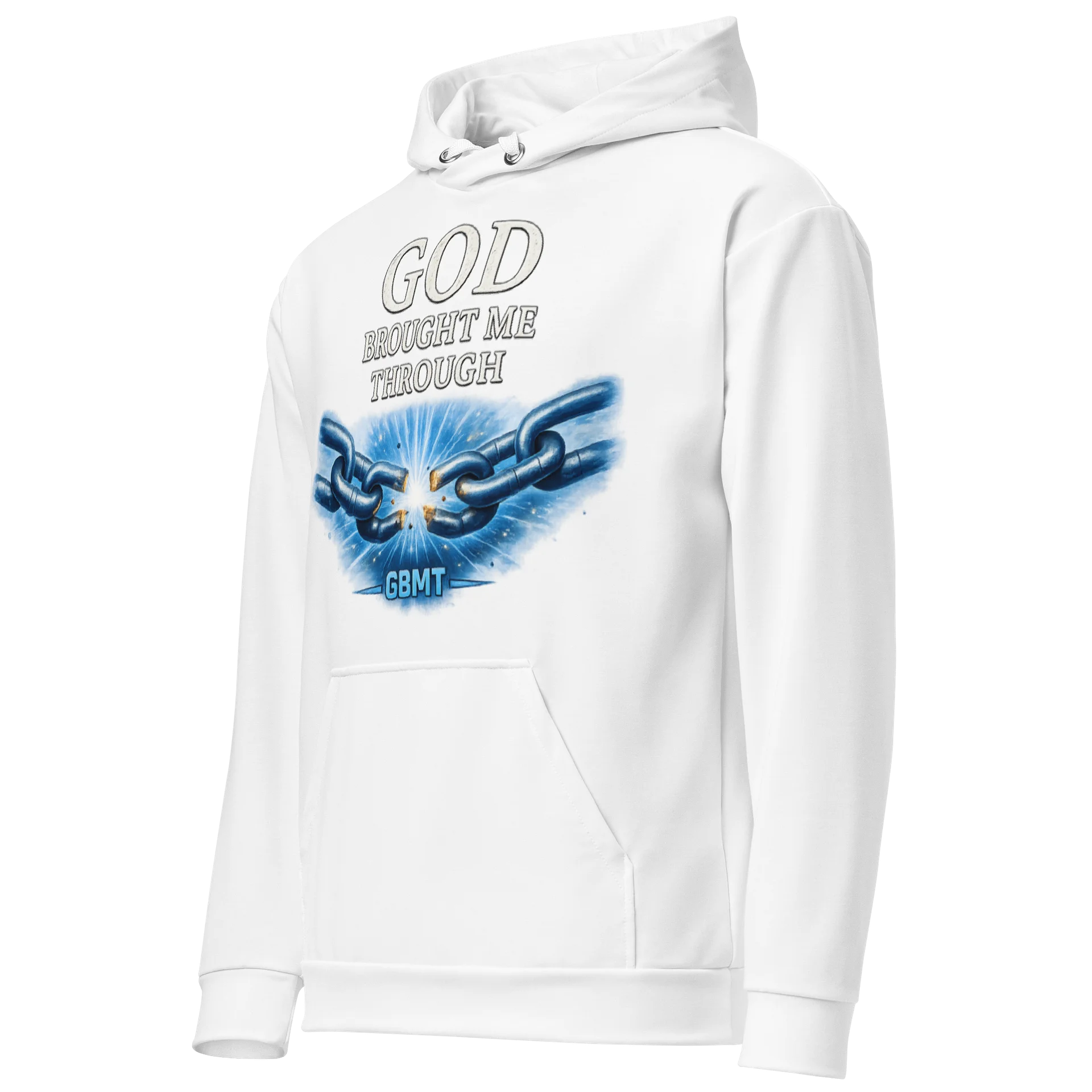 God Brought Me Through Broken Chain Hoodie | GBMT Wear Your Testimony product image (3)