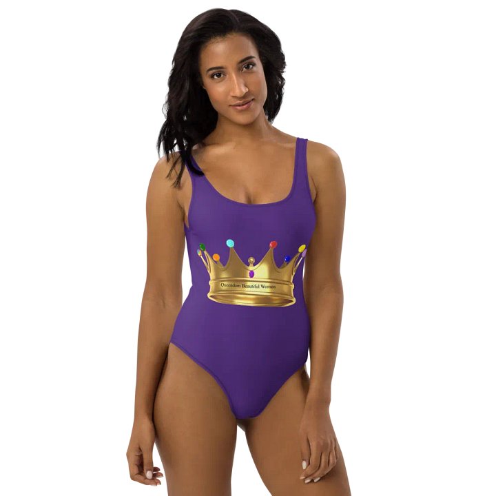 Queendom Beautiful Women Gemstone Crown Swimsuit/ Royal Purple (TM) product image (2)