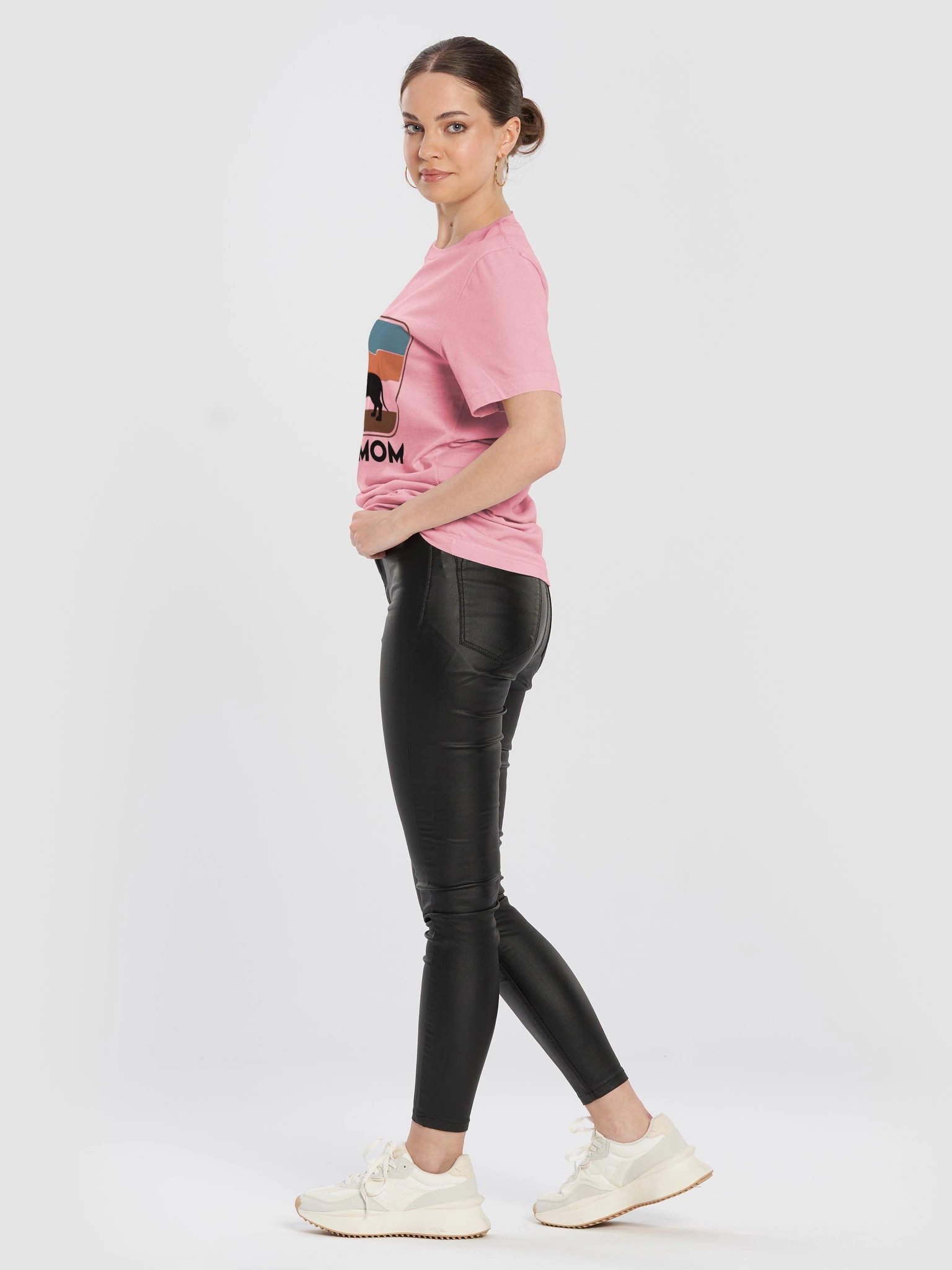 Retro Sunset Doxie Mom Shirt | Dachshund Silhouette Tee product image (4)