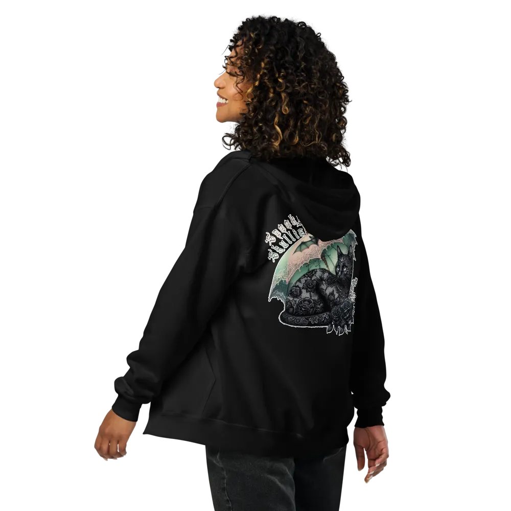 Black Cat Zipper Hoodie product image (5)