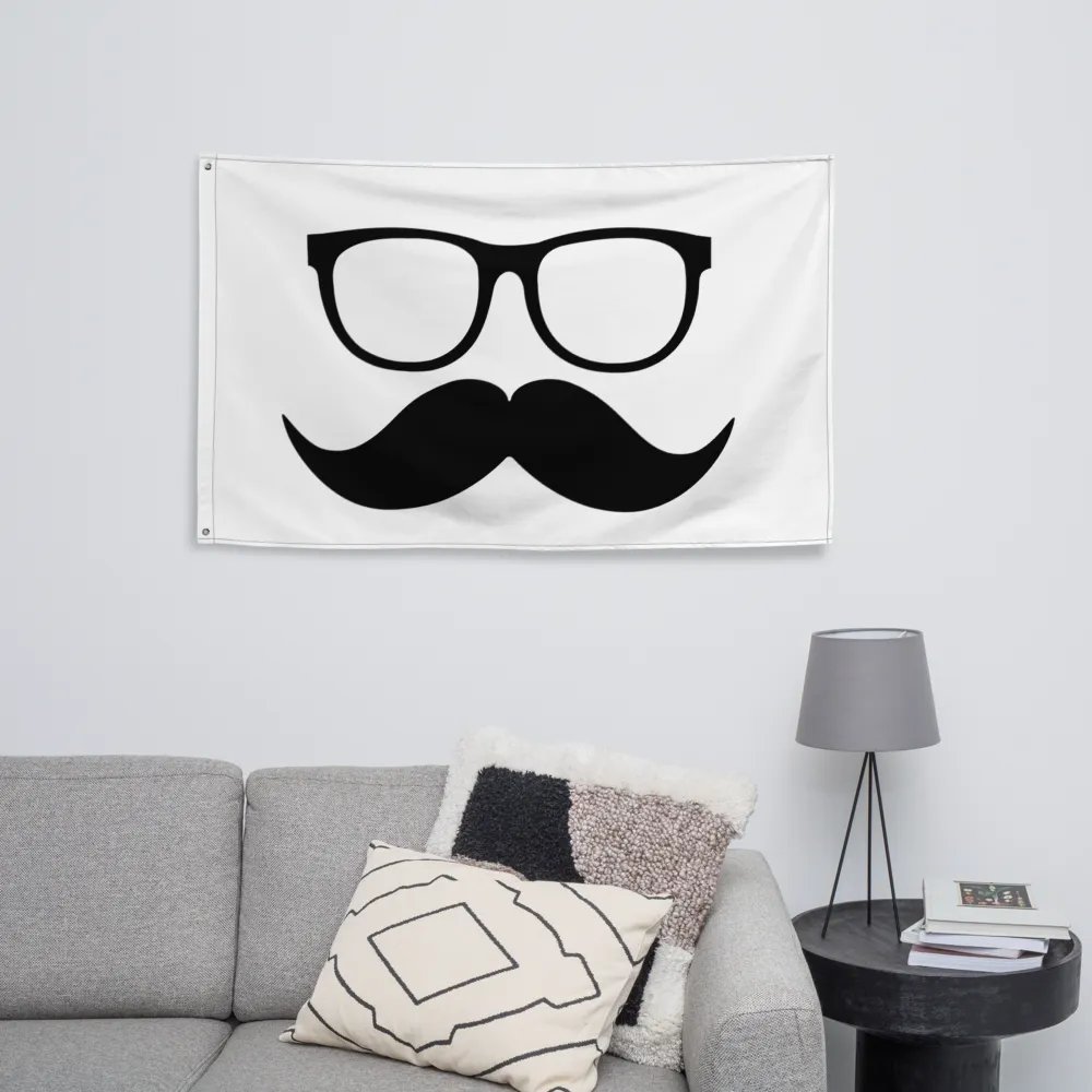 Black Moofstache Flag product image (8)