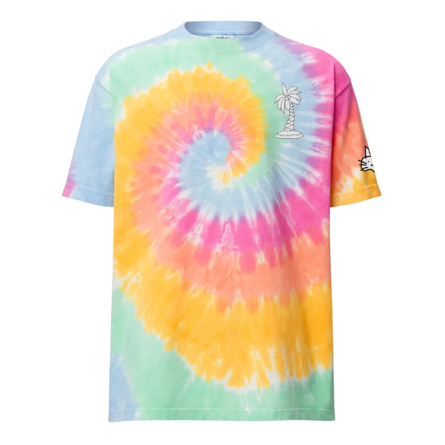 Purr Embroidered Tie-Dye Tee product image (1)