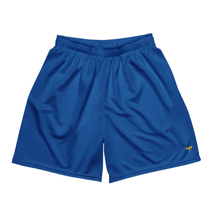 Unisex Activewear - Jersey Shorts Royal Blue - Printed Gold Logo product image (1)