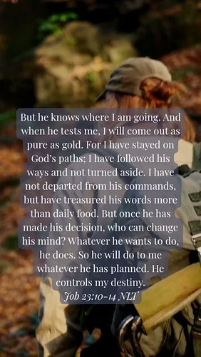 God knows everything. That includes my past and my future. He knows where I am going. He knows what is at the end of the path...
