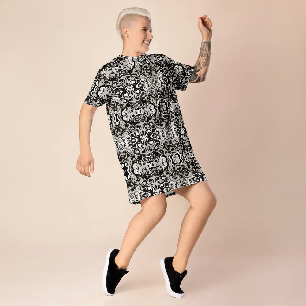 Baroque Swirls All-Over Print Dress product image (9)
