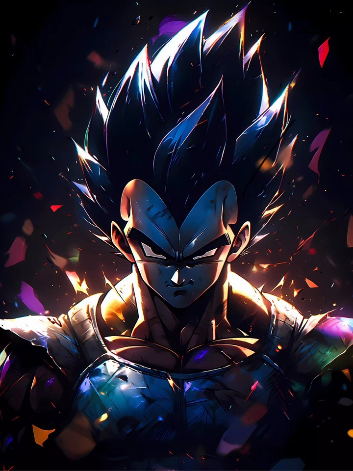 Bold Vegeta Metal Print product image (1)