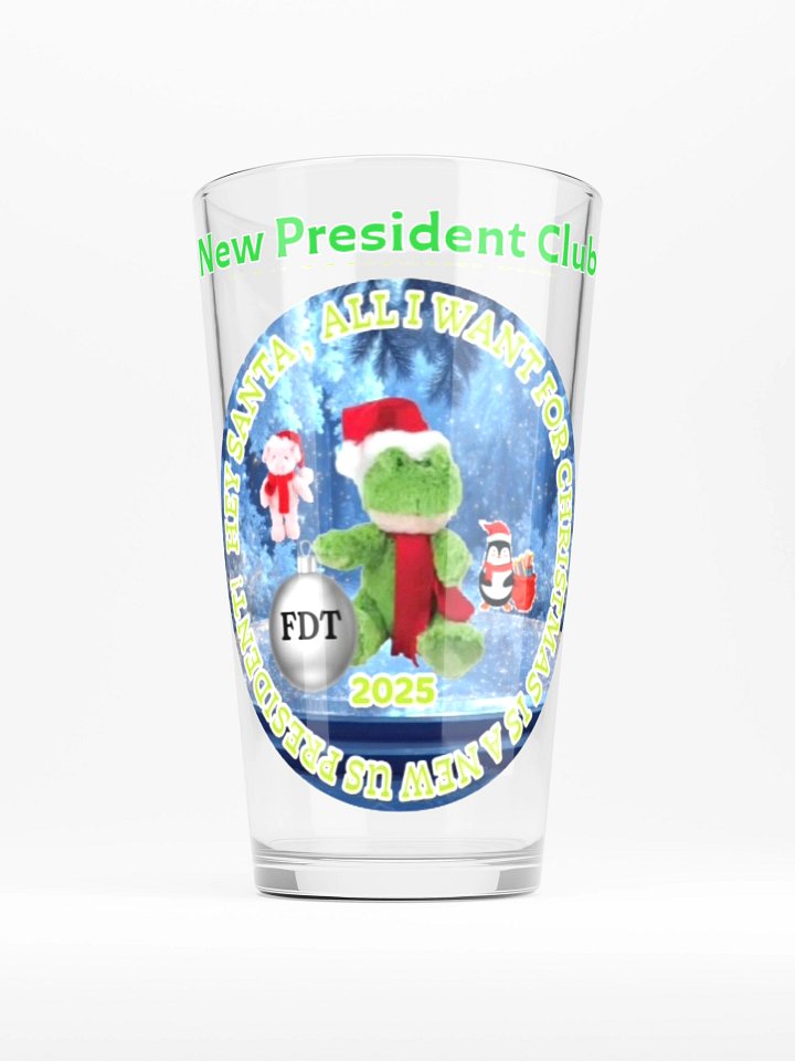 New President Club Froggy Pint Glass 2025 Christmas Edition product image (1)