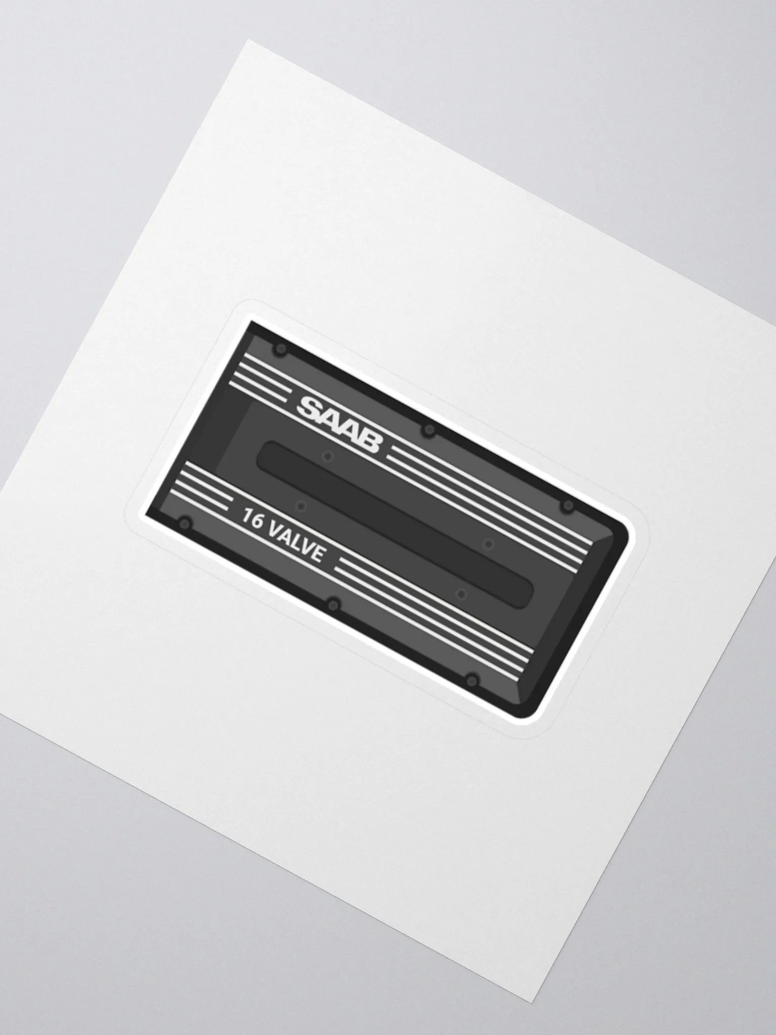 Retro Saab 16 Valve Sticker product image (2)