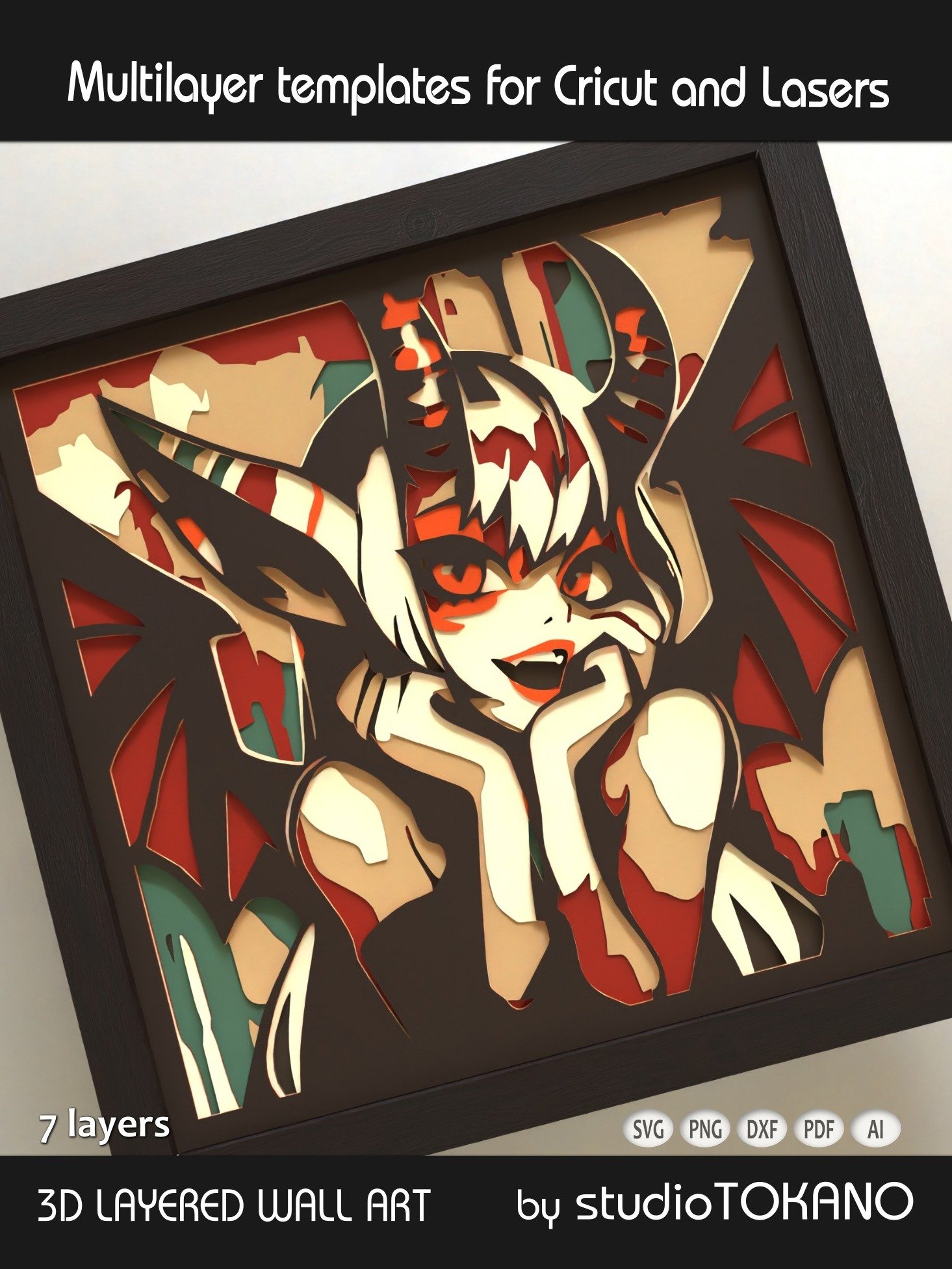 Cute Demon Multi layered Shadowbox product image (5)