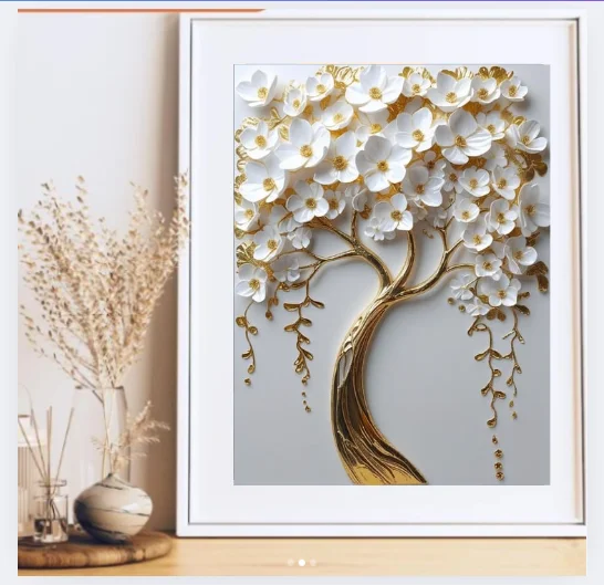 White Orchid Tree Wall Art product image (3)