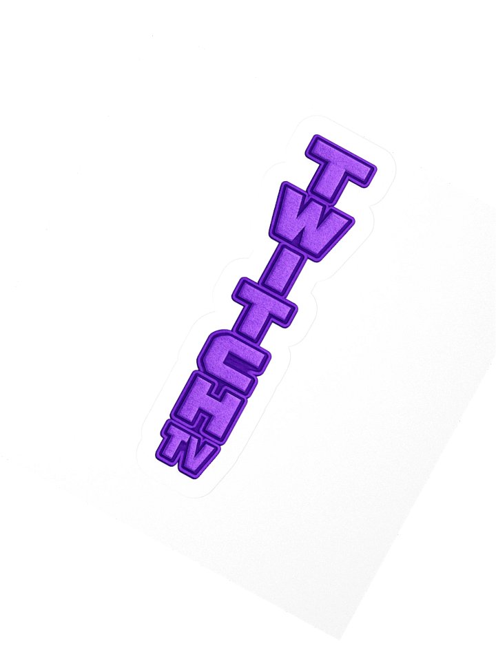 Vertical TWITCH.TV — Kiss‑Cut Sticker product image (6)