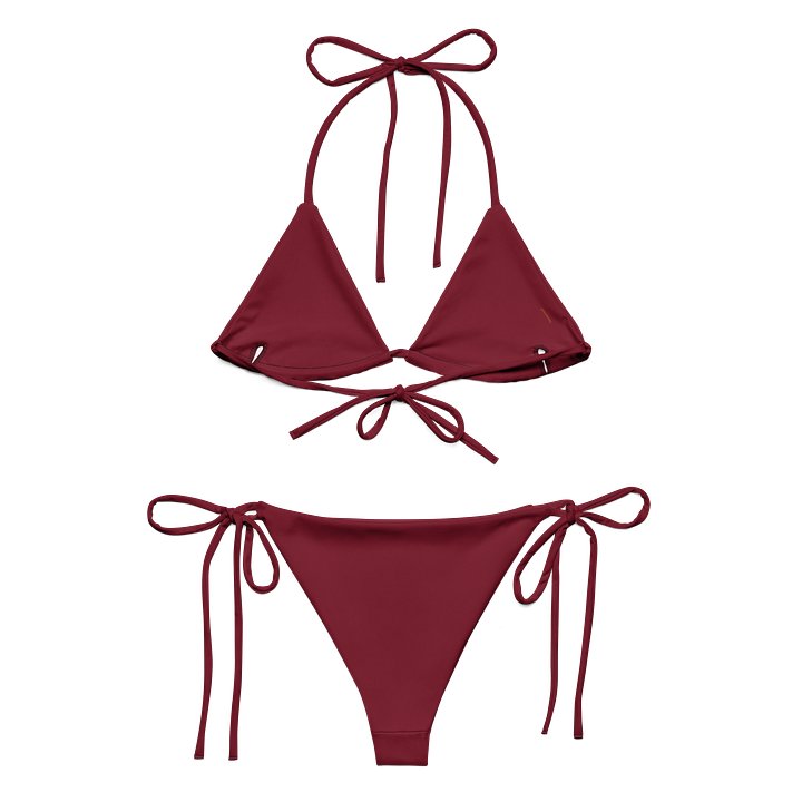 Maroon Muse Recycled String Bikini Set product image (1)