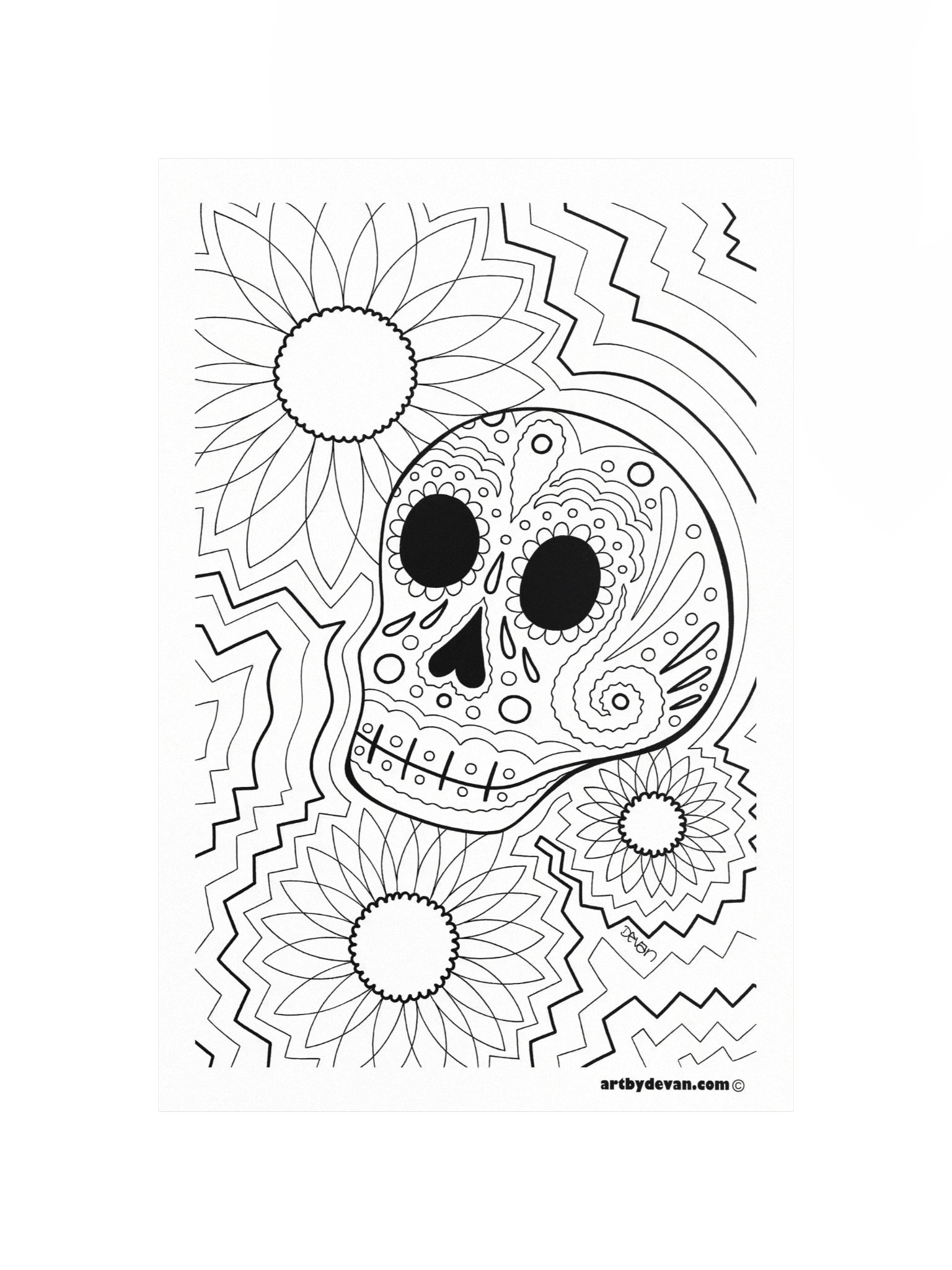 Color Your Own Art: Sugar Skull product image (4)
