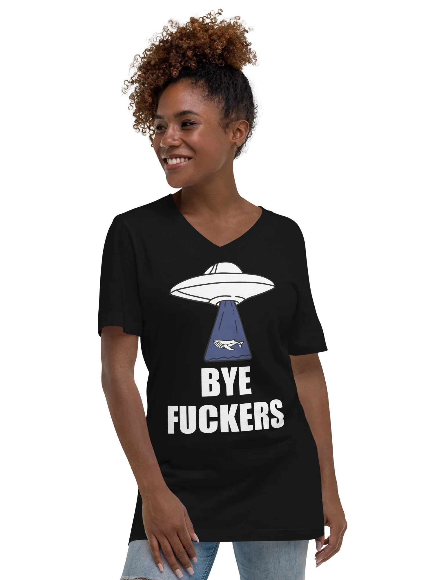 Bye Fuckers v-neck t-shirt product image (1)