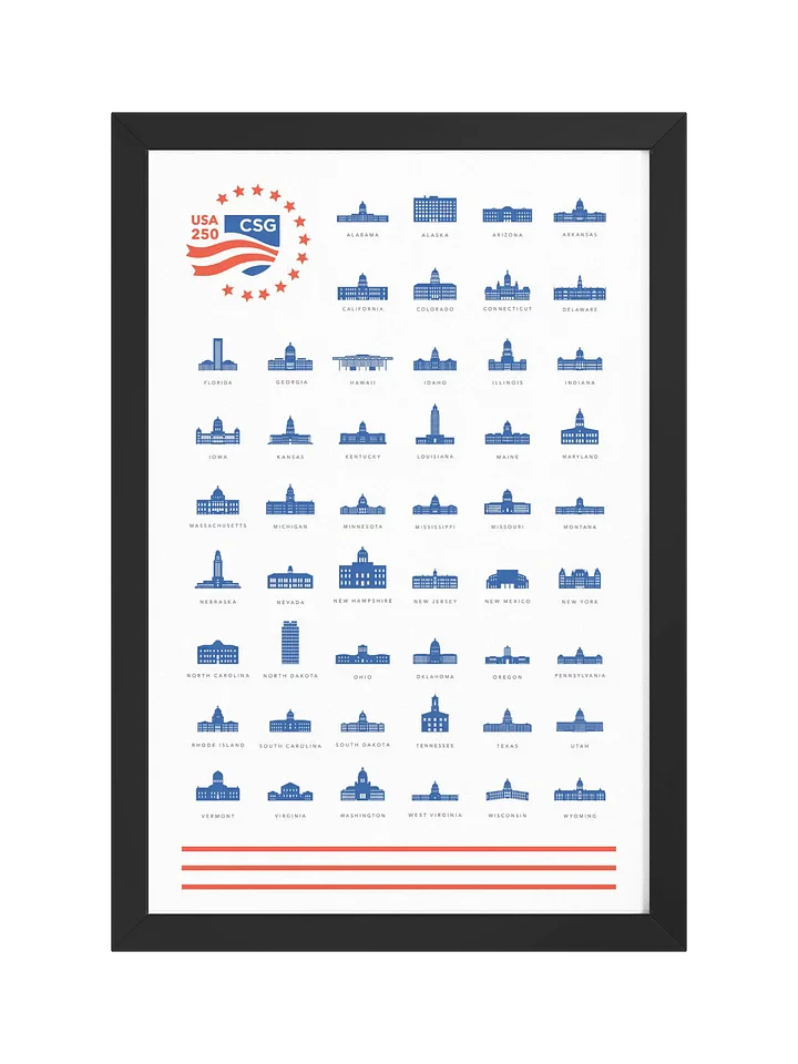 State Capitols — Framed Print product image (1)