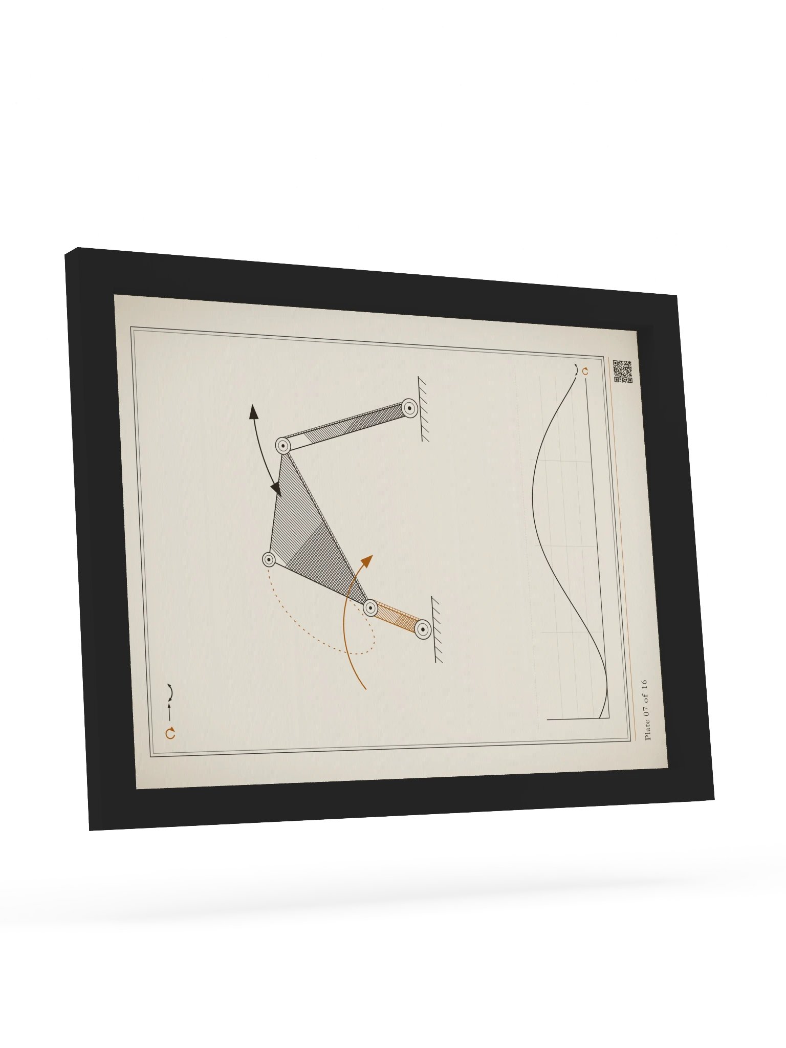 MOTION 07 · Four-bar linkage · framed product image (9)