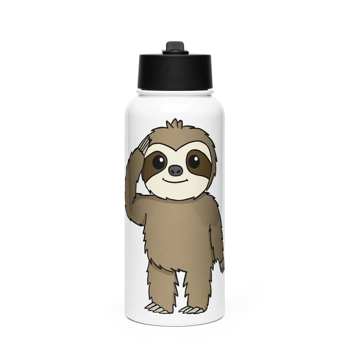 Stainless Steel Water bottle With Straw - Salute product image (1)