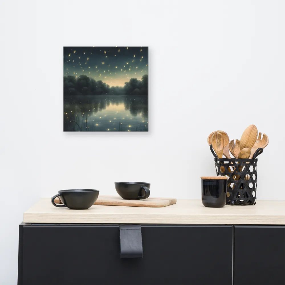 Evening Lake Scene With Fireflies Wall Art product image (8)
