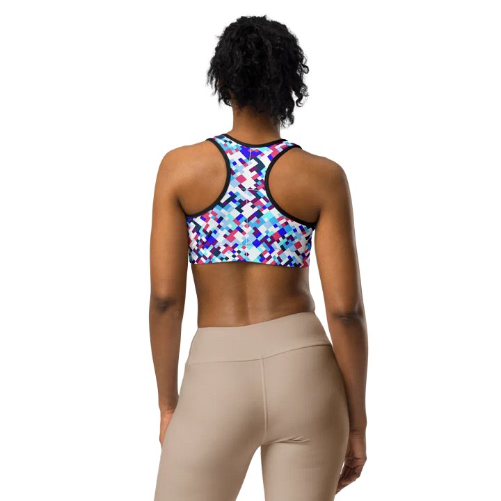 Colorful Mosaic Pattern Sports Bra product image (2)