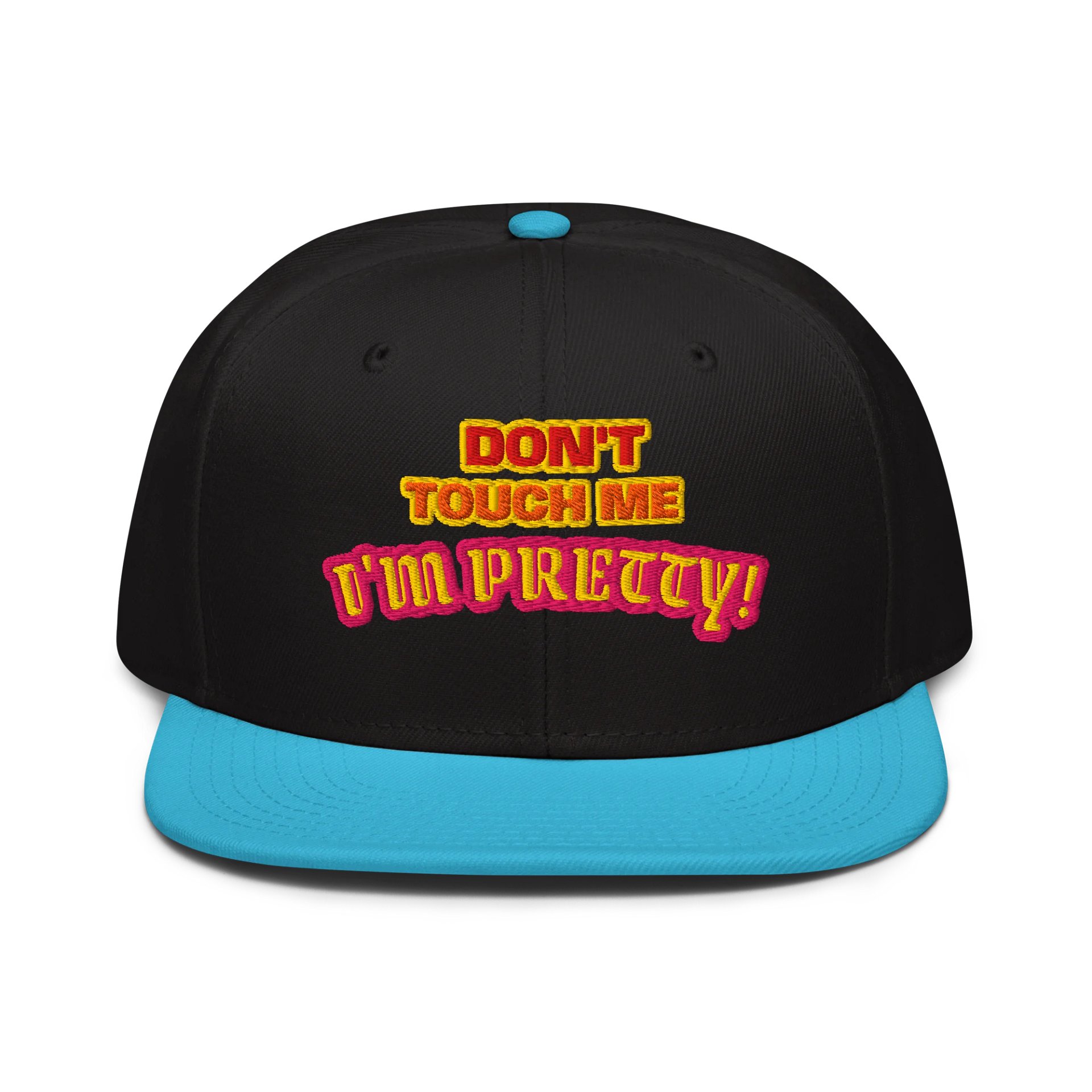 Don't Touch me Snapback Cap with colour product image (1)