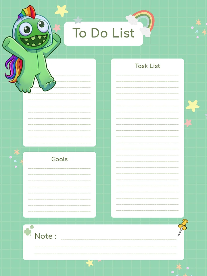 FREE - To do list featuring Green Girl 💚 product image (1)