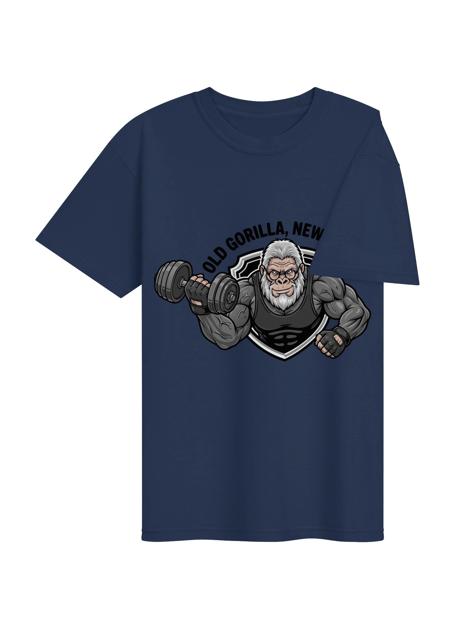 Old Gorilla, New Gains - Funny Bodybuilder T-Shirt product image (3)