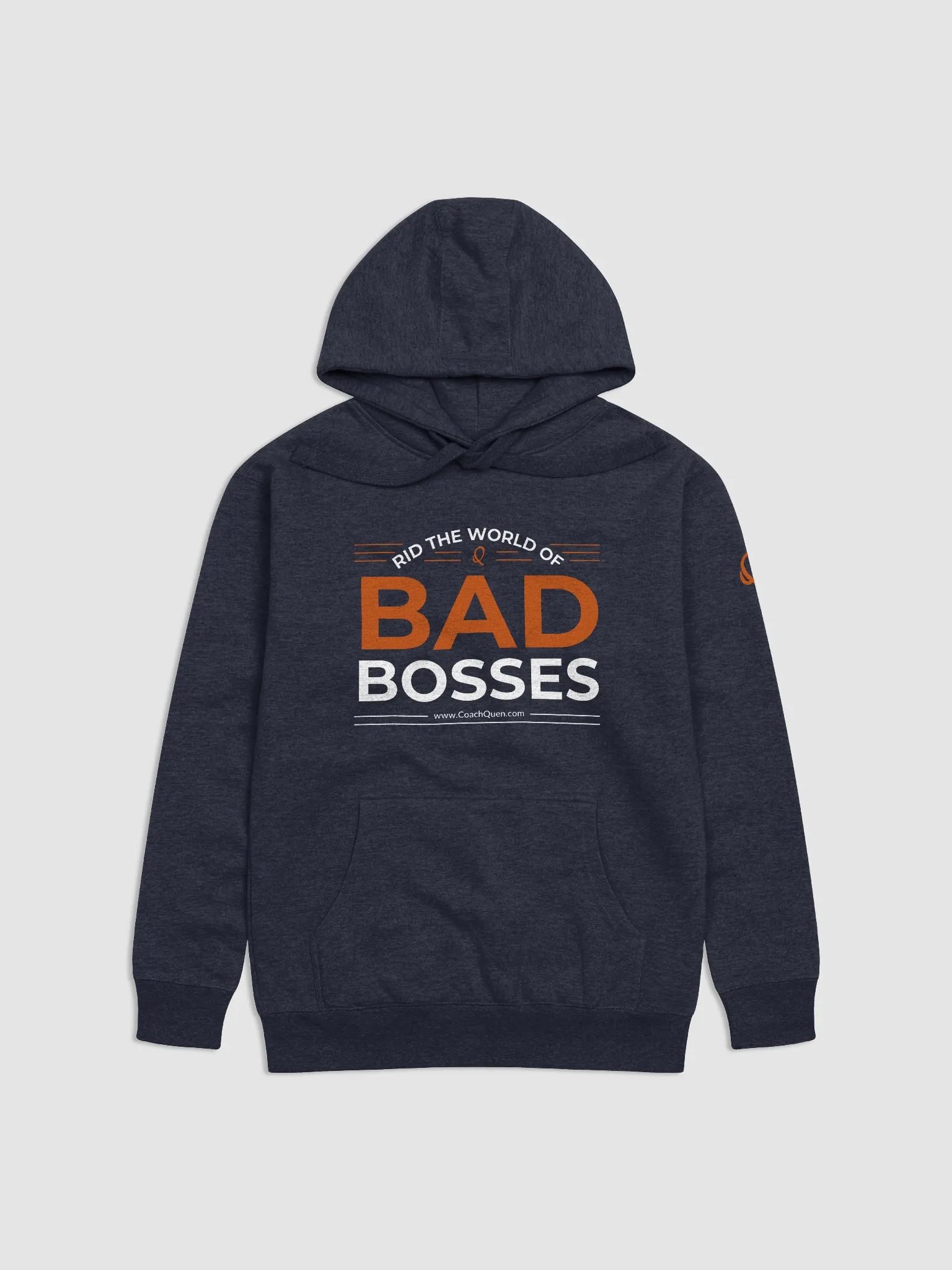 Rid the World of Bad Bosses White Logo Unisex Hoodie product image (1)