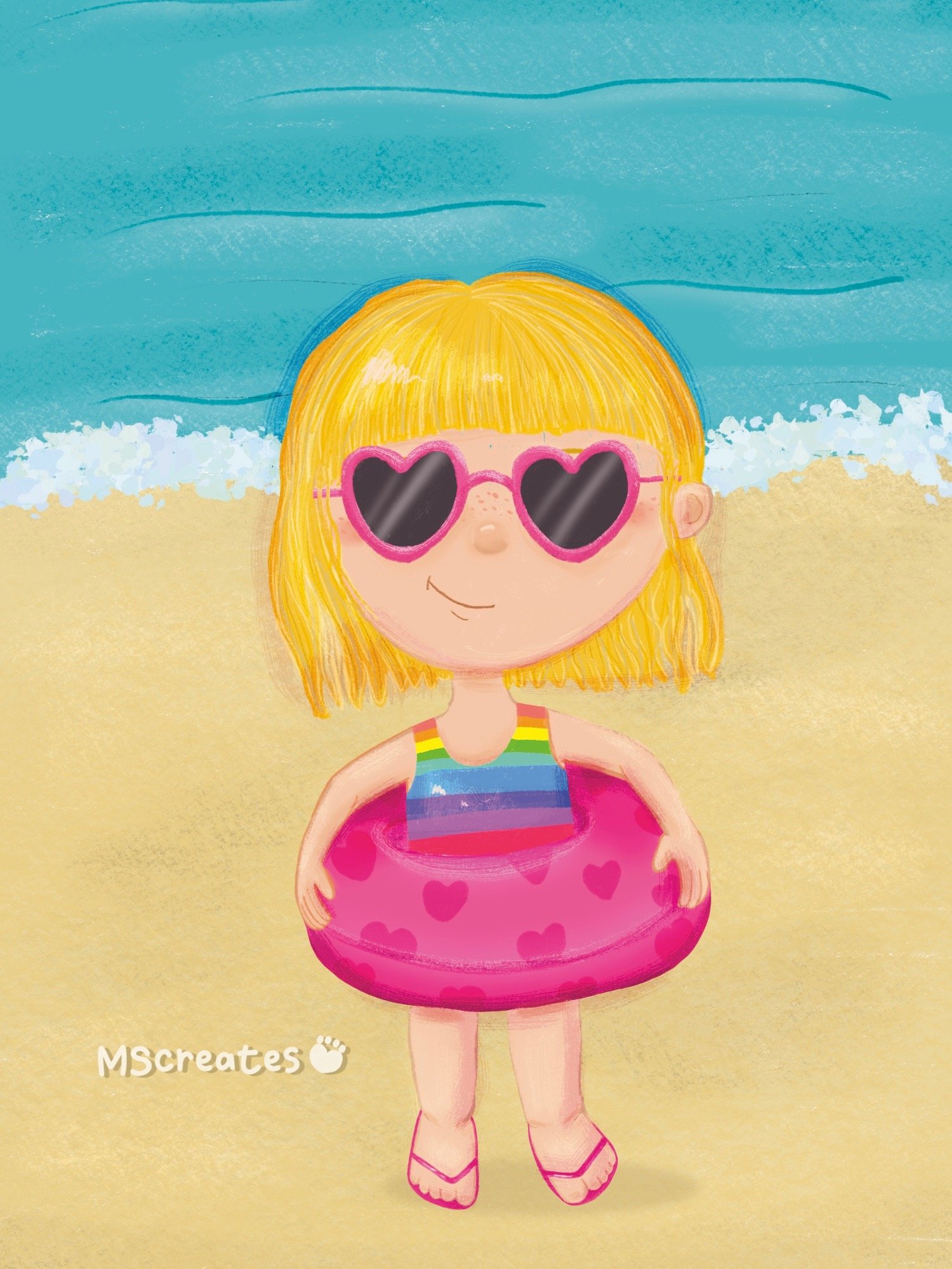Little Girl at the Beach Print product image (2)