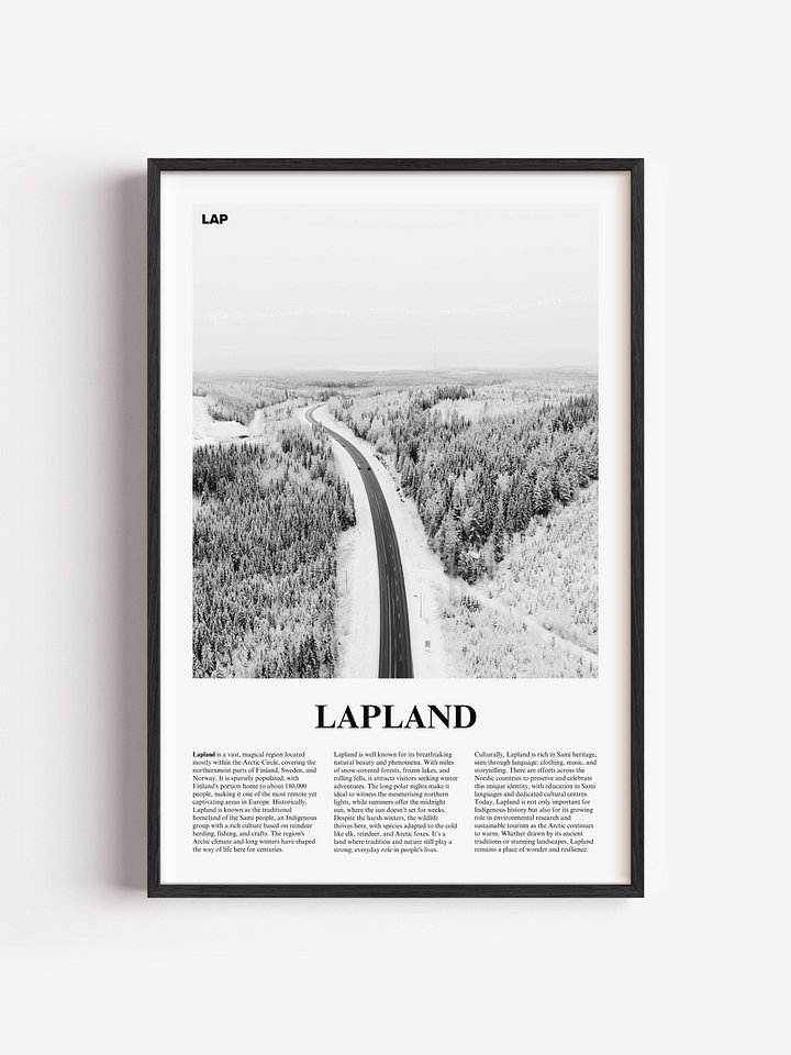 Lapland 01 Newspaper Poster | Framed product image (1)