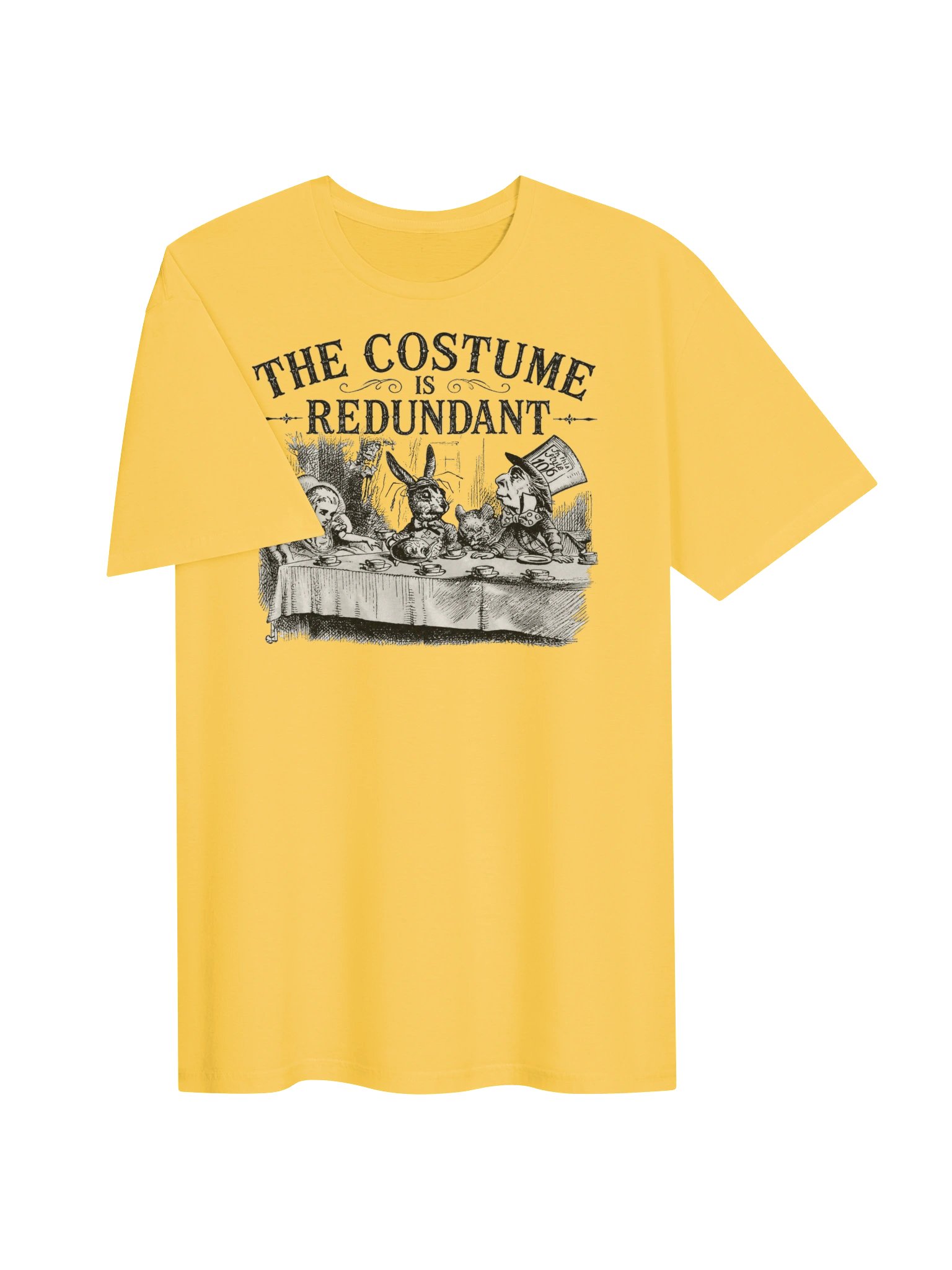 THE COSTUME IS REDUNDANT, Alice Tea Party, Halloween Unisex Cotton Softstyle T-Shirt product image (3)