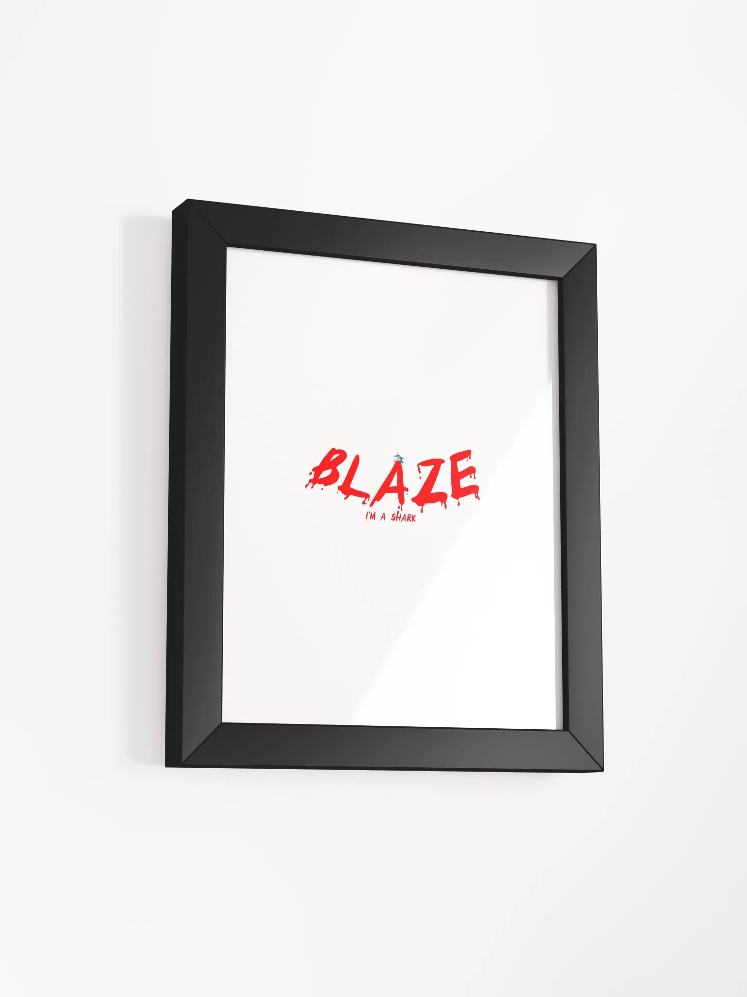 blaze I am a shark framed poster product image (12)