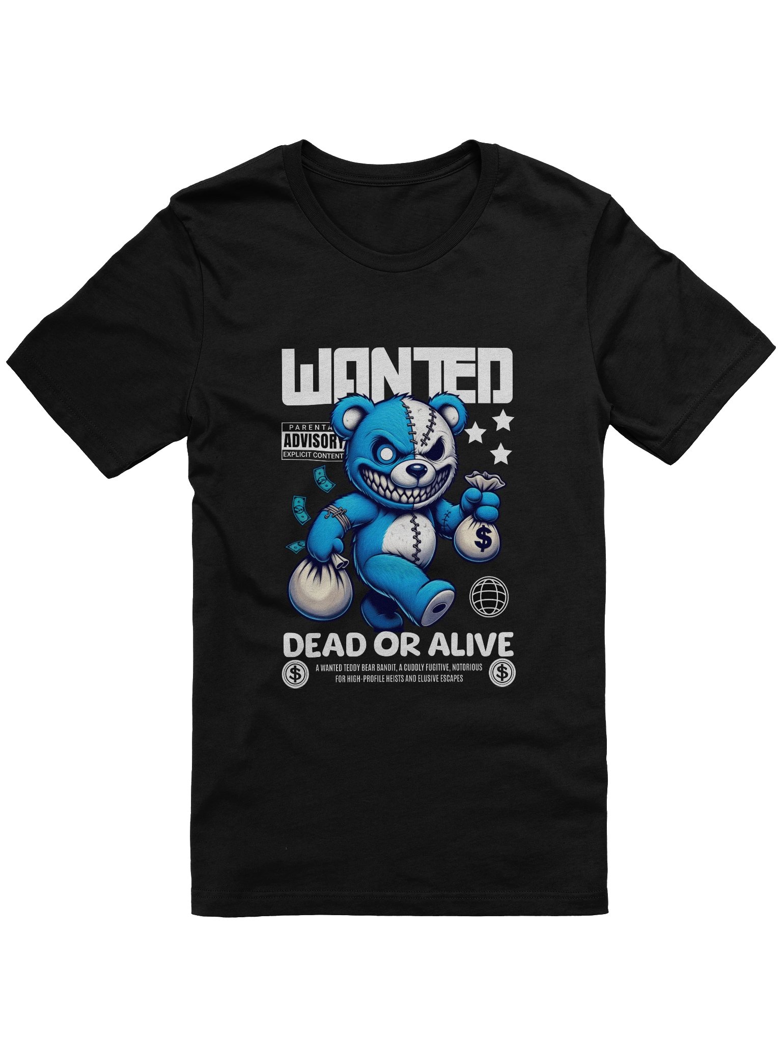 Rebellious Teddy Bear Moneybags T-Shirt product image (1)