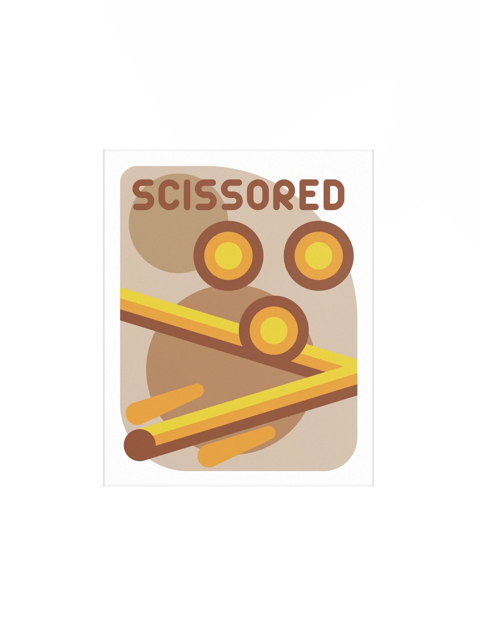Scissored Poster - Orange/Red product image (1)