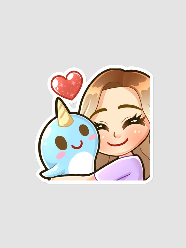 Clocky Narwhal Sticker product image (1)