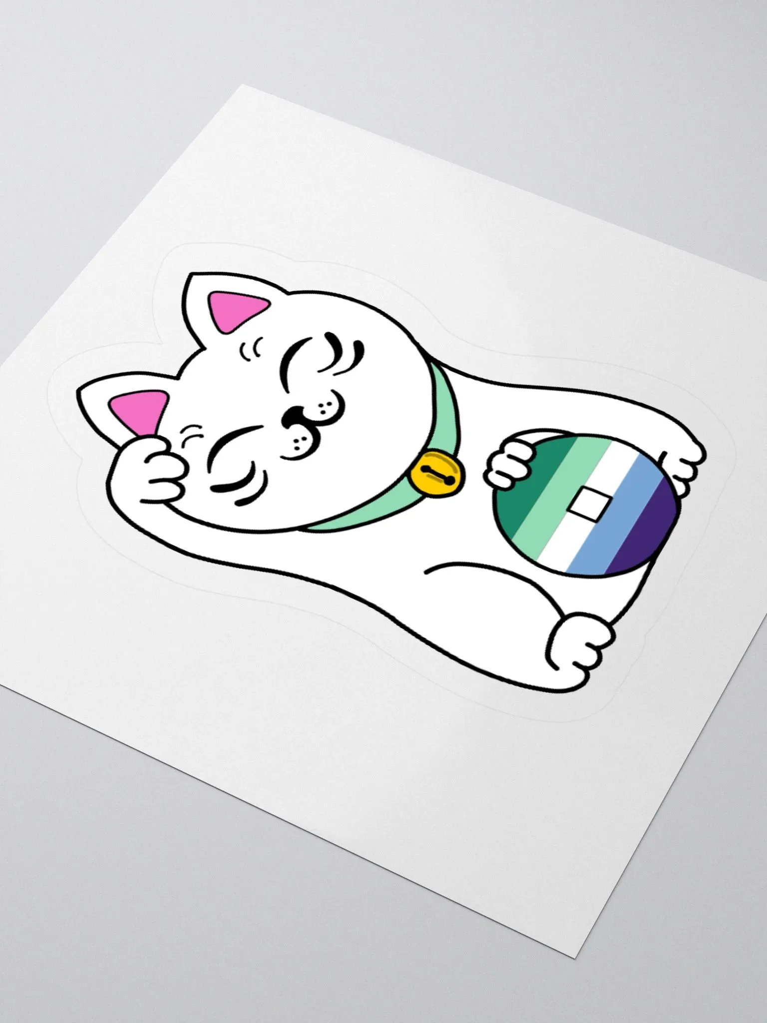 Maneki neko gay man pride sticker product image (7)